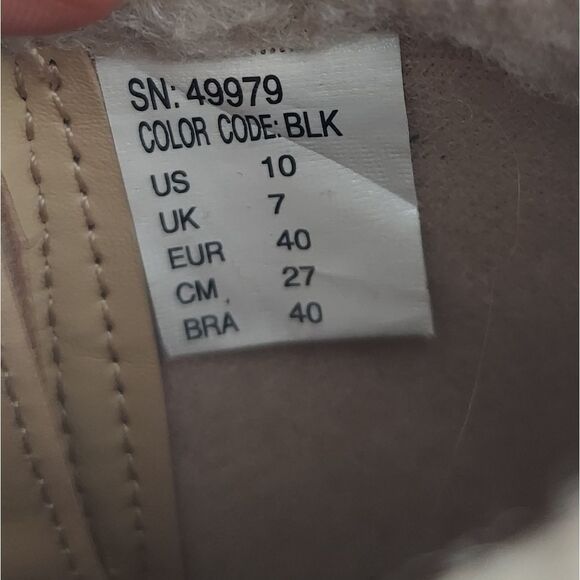 Skechers Parallel Shearling Ankle Boots in Black Leather Size 10 - Picture 8 of 10